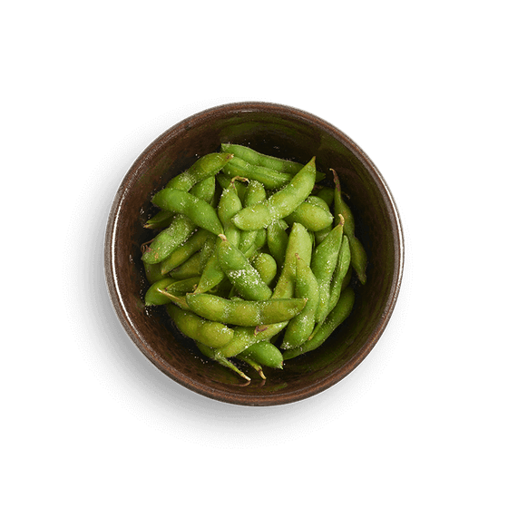 edamame with salt or chilli