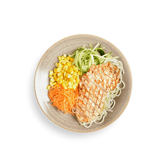 mini grilled chicken noodles