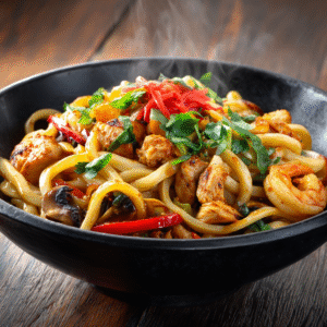 noodles in a bowl