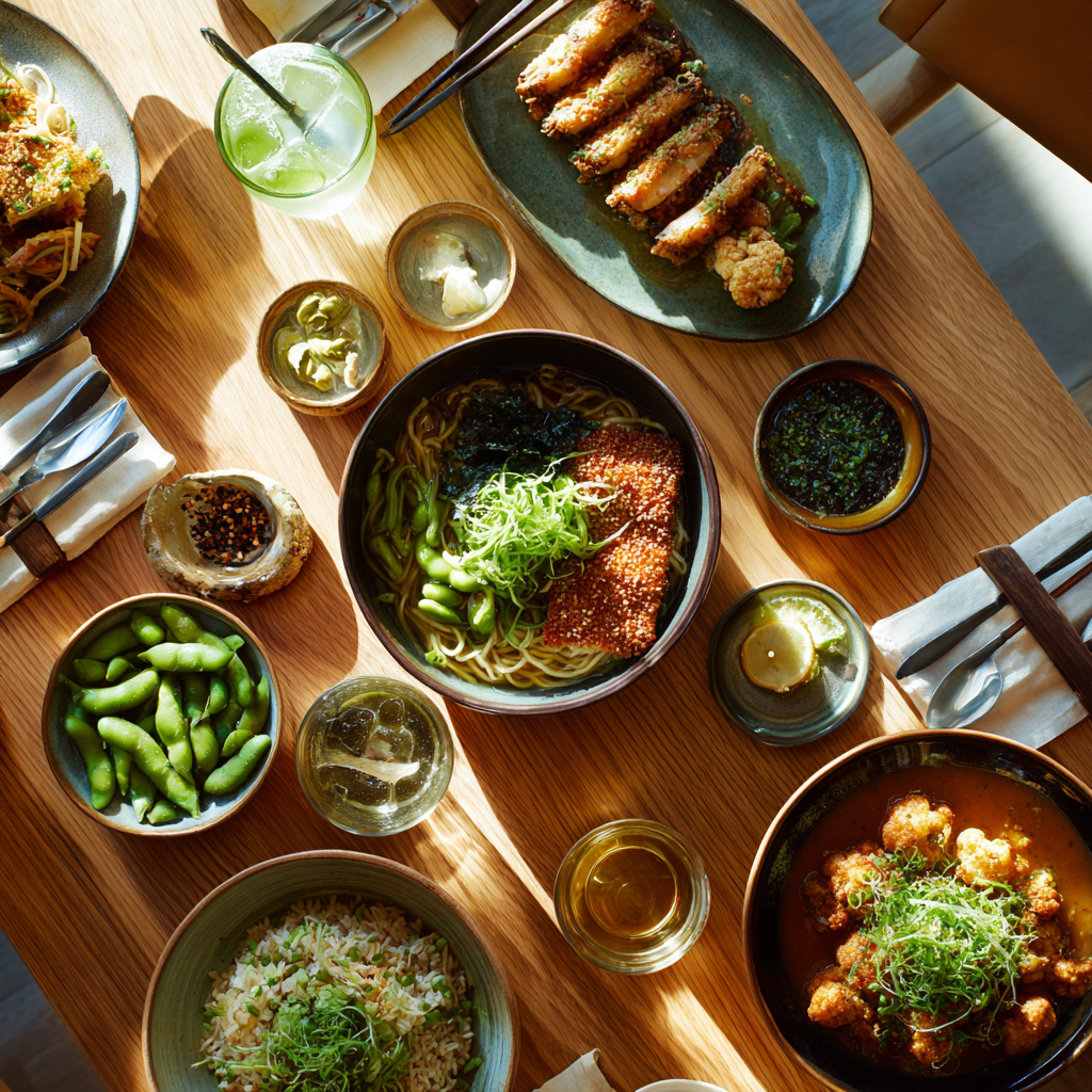 japanese food on table